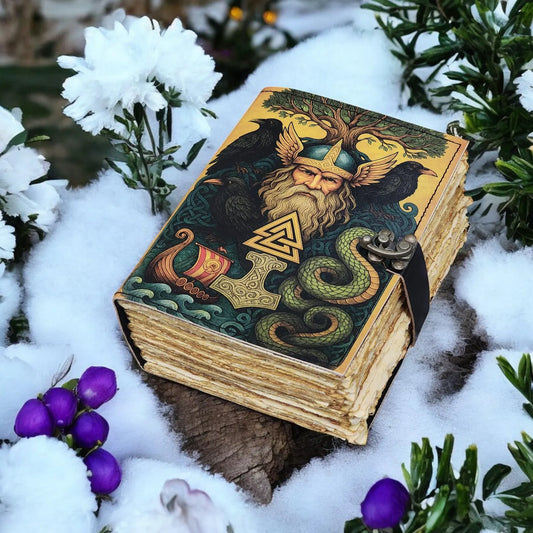 Odin Leather Journal, Viking Norse Notebook, Book Of Shadows