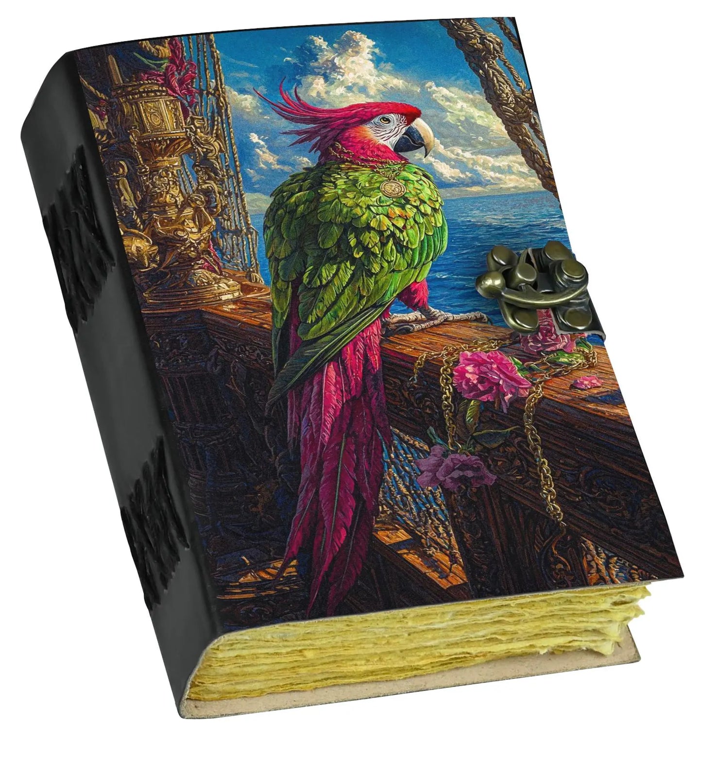 Parrot leather journal Book of shadows grimoire