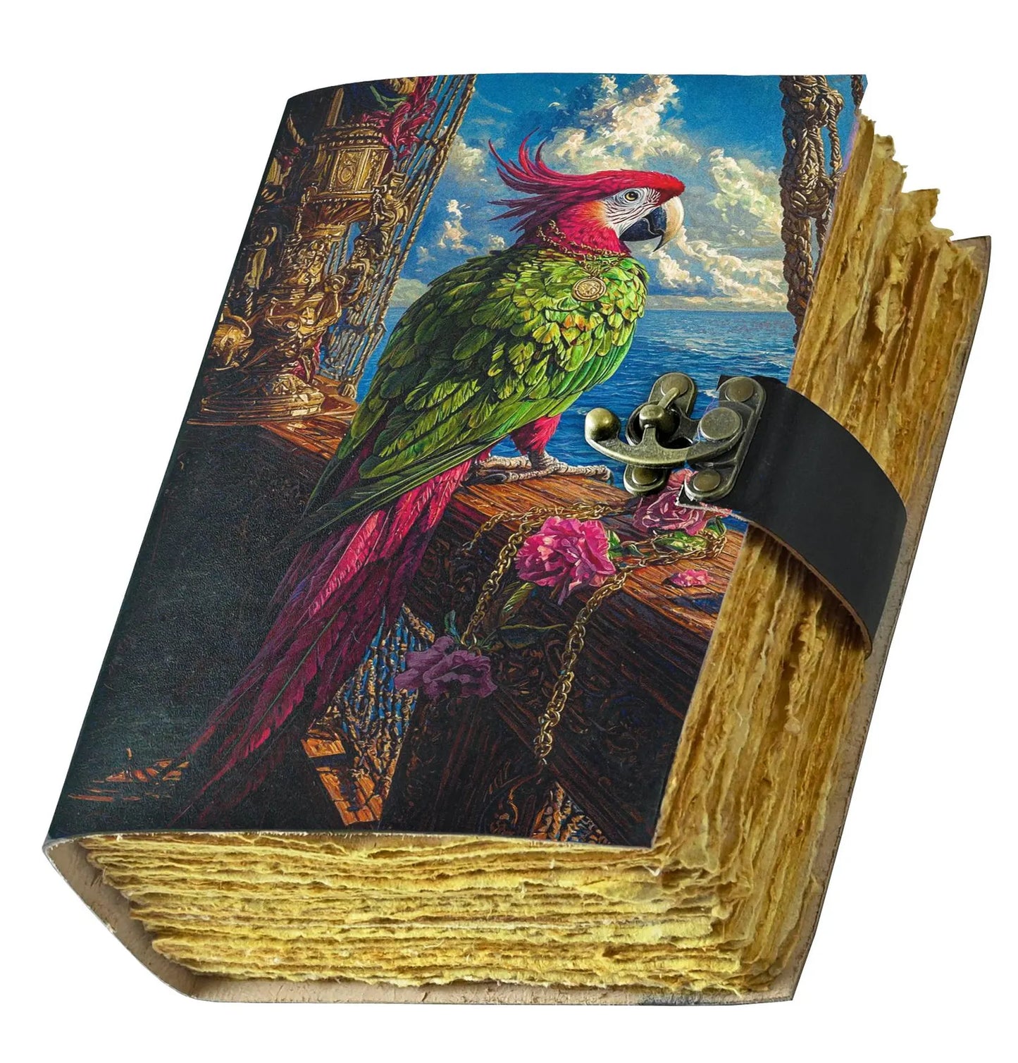 Parrot leather journal Book of shadows grimoire
