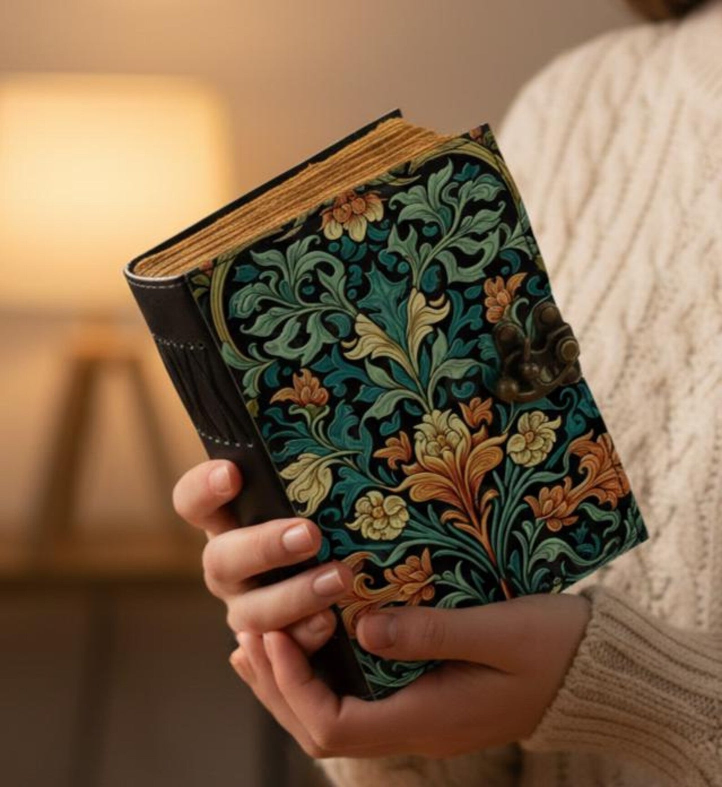 Spring Flower leather Journal