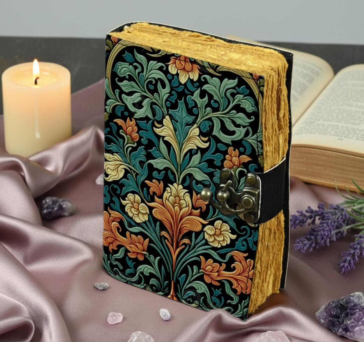 Spring Flower leather Journal