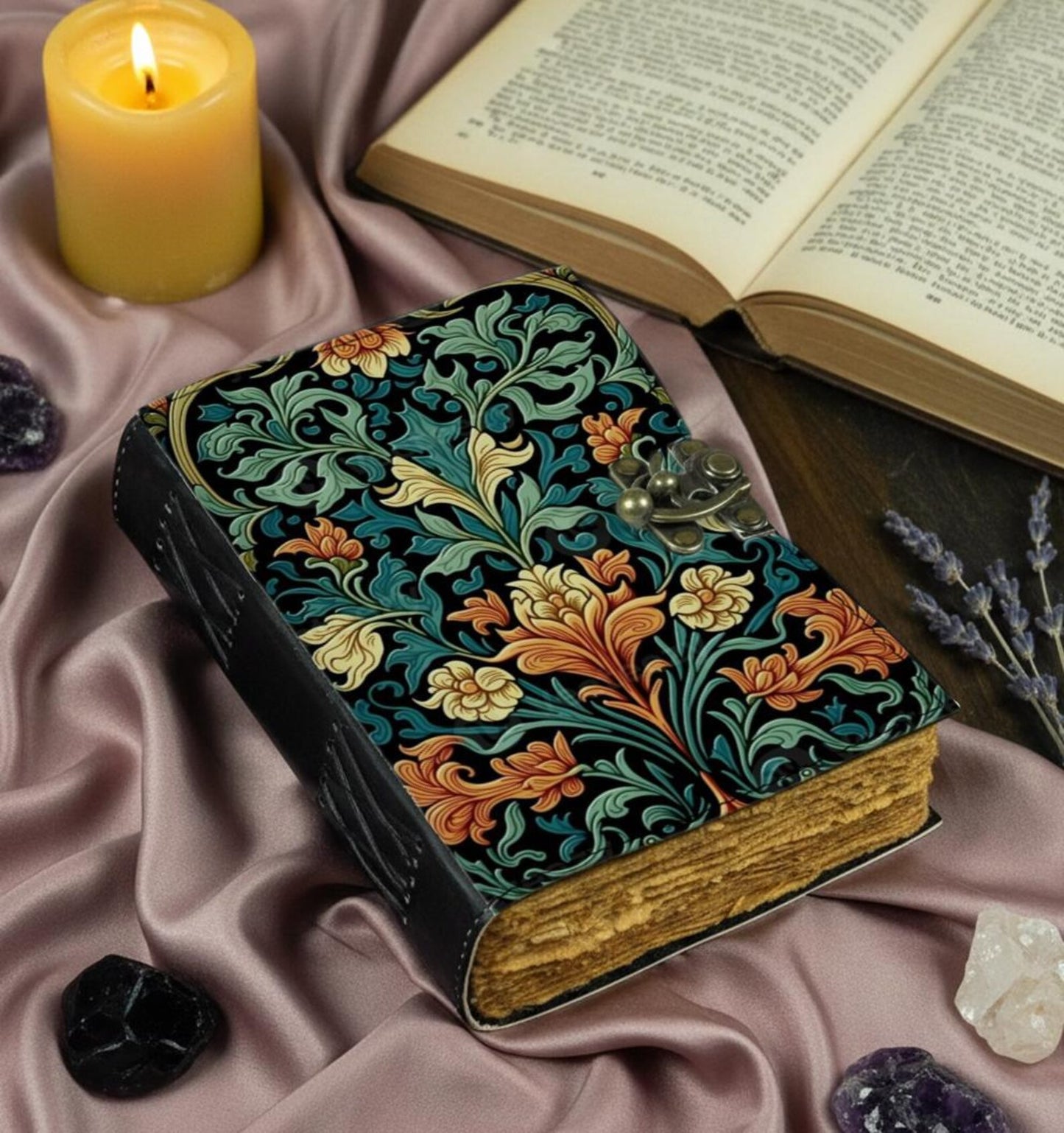 Spring Flower leather Journal