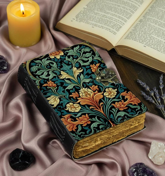 Spring Flower leather Journal