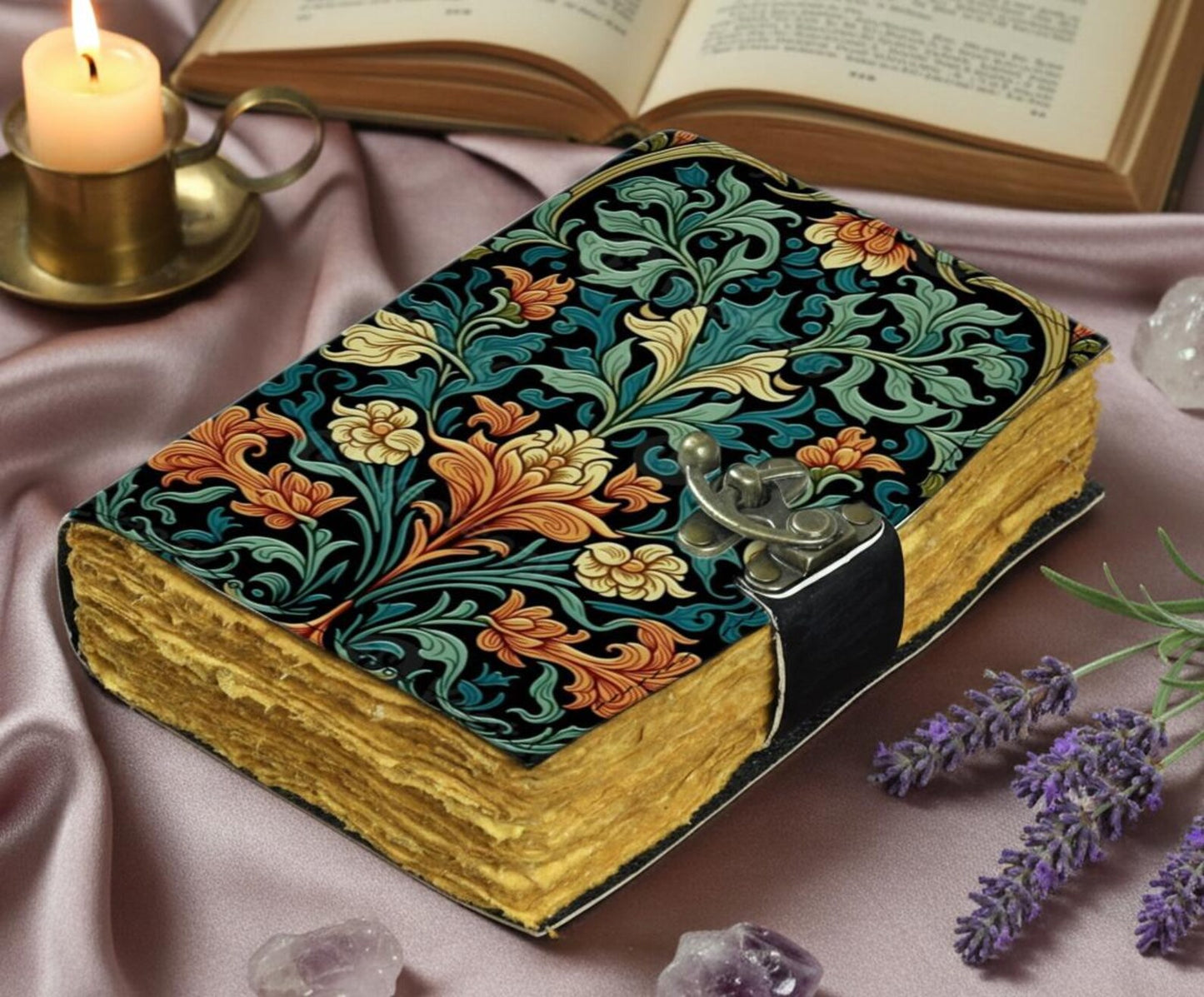 Spring Flower leather Journal