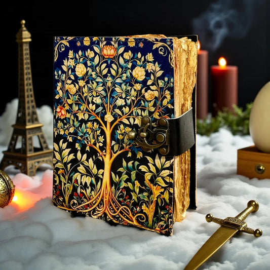 Tree of Life Leather Grimopiore Journal Grimoire notebook