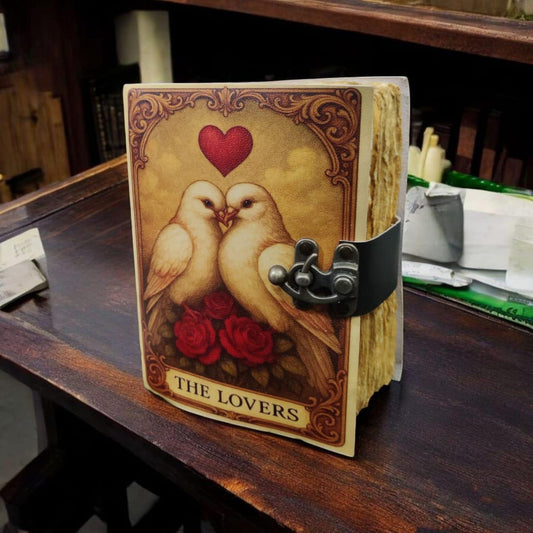 Valentine Day leather journal Pigeon Love Journal Heart leather grimoire