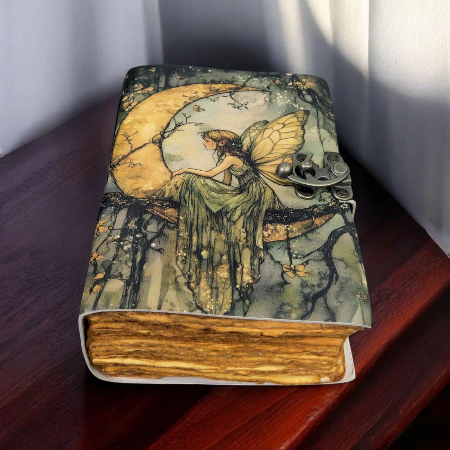 Fairy Leather Magic Grimoire journal leather notebook