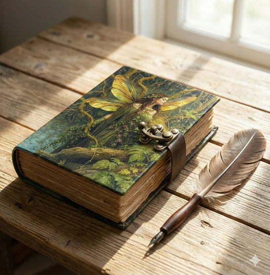 Fairy Leather JOurnal Magic Journal Grimoire Notebook