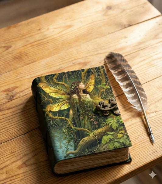 Fairy Leather JOurnal Magic Journal Grimoire Notebook