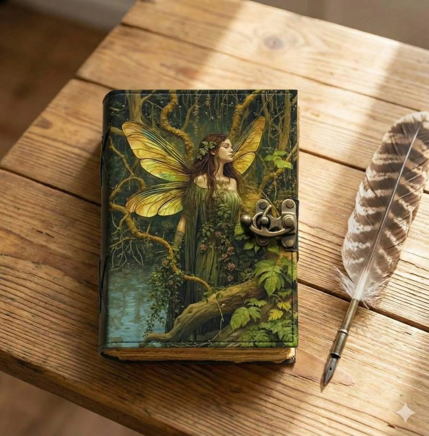 Fairy Leather JOurnal Magic Journal Grimoire Notebook