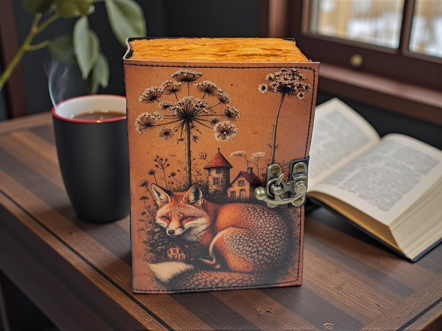 Fox Grimoire Leather Journal Witchcraft