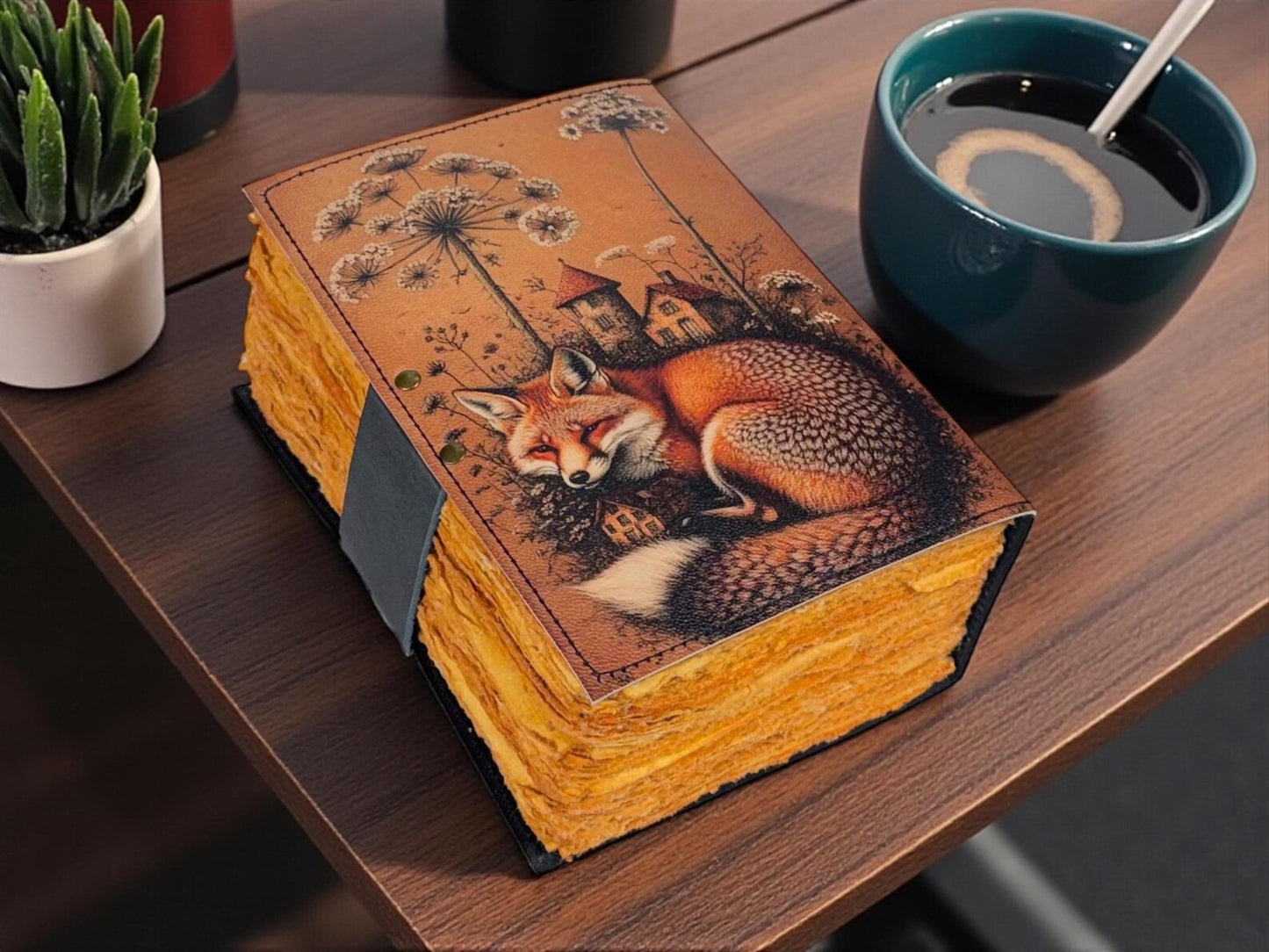 Fox Grimoire Leather Journal Witchcraft
