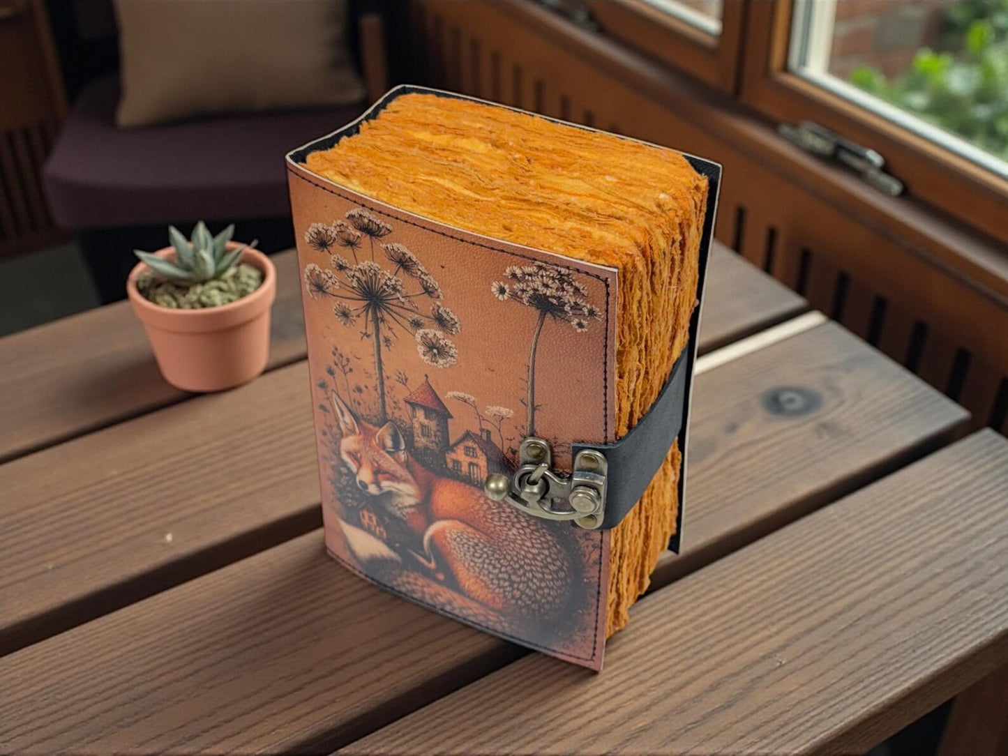 Fox Grimoire Leather Journal Witchcraft